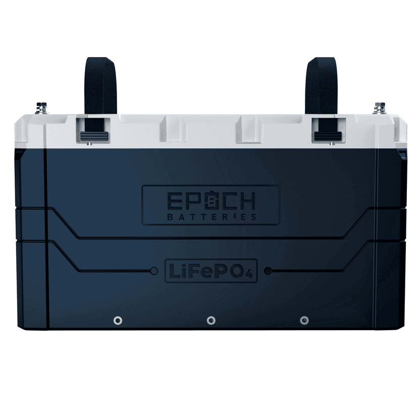Epoch 12V LiFePO4 battery with carrying straps
