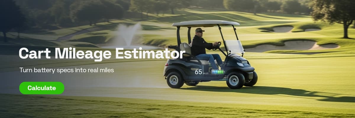 Golf cart range estimator